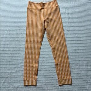 The Upside Size:S Orange and White Patterned Leggings